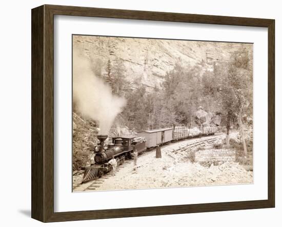 'Giant Bluff' Elk Canyon on Black Hills and Ft. P. Railroad, 1890-null-Framed Photo