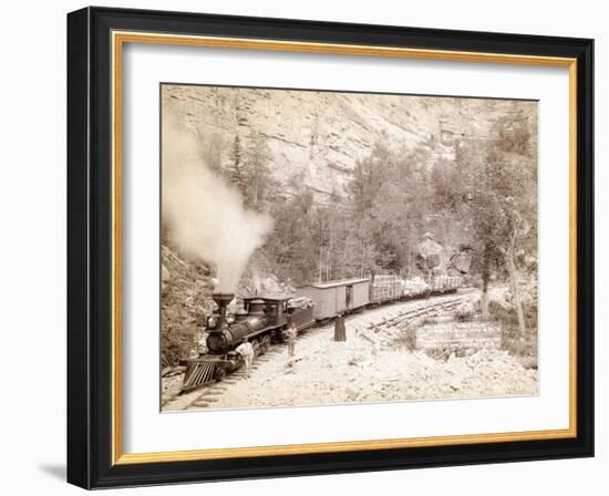 'Giant Bluff' Elk Canyon on Black Hills and Ft. P. Railroad, 1890-null-Framed Photo