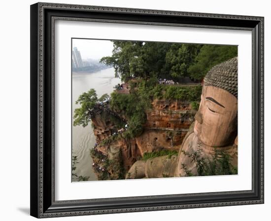 Giant Buddha, UNESCO World Heritage Site, Leshan, Sichuan, China-Porteous Rod-Framed Photographic Print