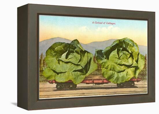 Giant Cabbages on Flatbed-null-Framed Stretched Canvas