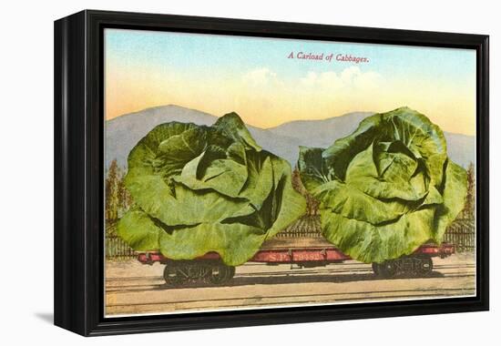 Giant Cabbages on Flatbed-null-Framed Stretched Canvas