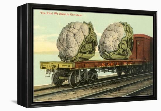 Giant Cauliflower on Flatbed-null-Framed Stretched Canvas