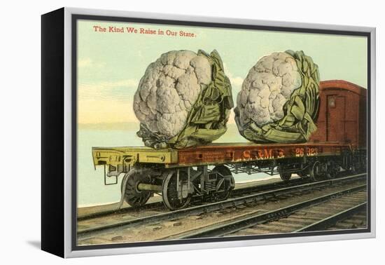 Giant Cauliflower on Flatbed-null-Framed Stretched Canvas