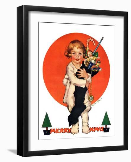 "Giant Christmas Stocking,"December 18, 1926-Ellen Pyle-Framed Giclee Print