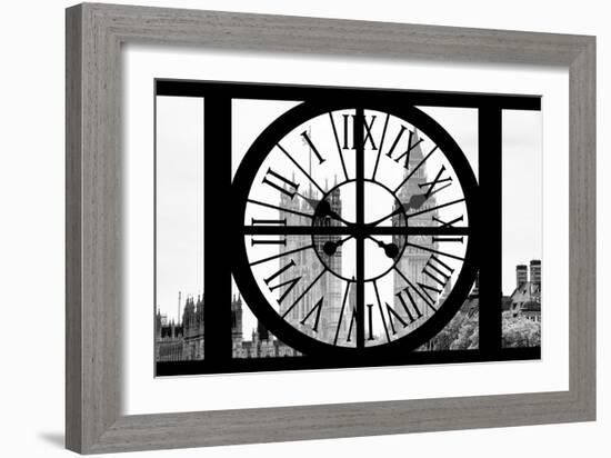 Giant Clock Window - View of Big Ben - London-Philippe Hugonnard-Framed Photographic Print