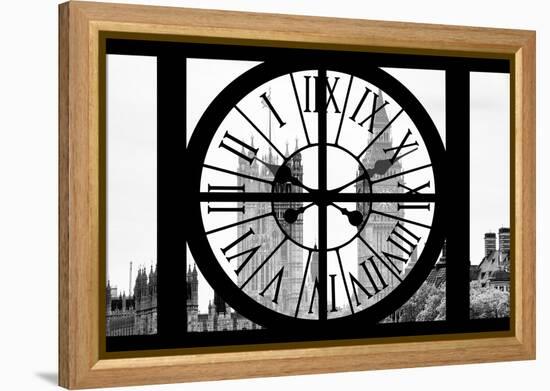 Giant Clock Window - View of Big Ben - London-Philippe Hugonnard-Framed Premier Image Canvas