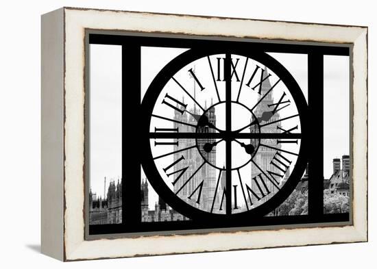 Giant Clock Window - View of Big Ben - London-Philippe Hugonnard-Framed Premier Image Canvas