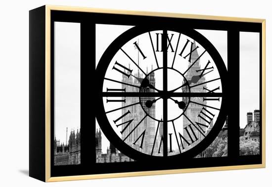 Giant Clock Window - View of Big Ben - London-Philippe Hugonnard-Framed Premier Image Canvas