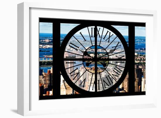 Giant Clock Window - View of Harlem - New York-Philippe Hugonnard-Framed Photographic Print