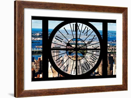 Giant Clock Window - View of Harlem - New York-Philippe Hugonnard-Framed Photographic Print