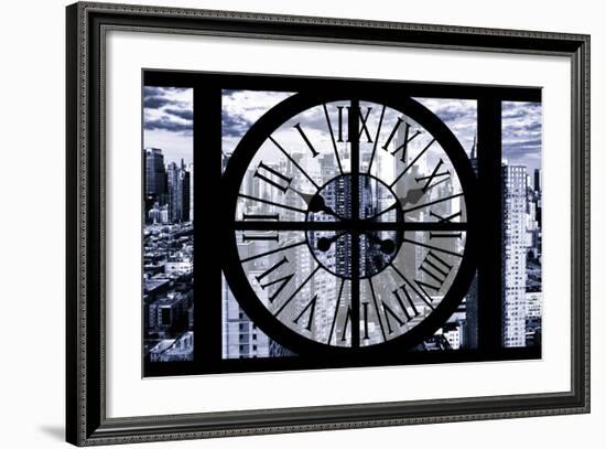 Giant Clock Window - View of Manhattan - New York City III-Philippe Hugonnard-Framed Photographic Print