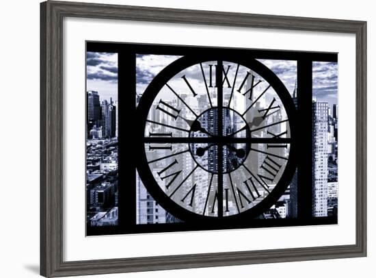 Giant Clock Window - View of Manhattan - New York City III-Philippe Hugonnard-Framed Photographic Print