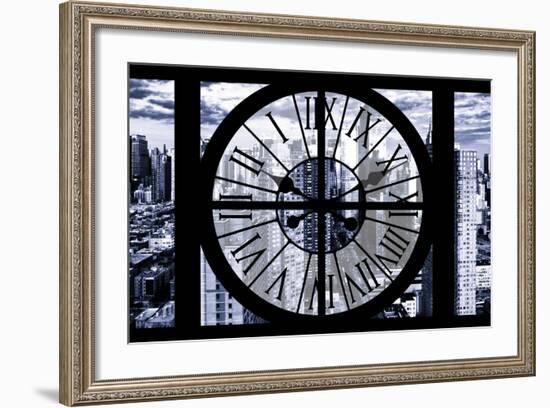 Giant Clock Window - View of Manhattan - New York City III-Philippe Hugonnard-Framed Photographic Print