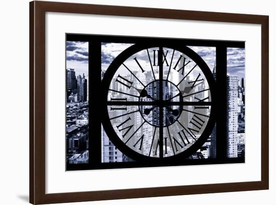 Giant Clock Window - View of Manhattan - New York City III-Philippe Hugonnard-Framed Photographic Print