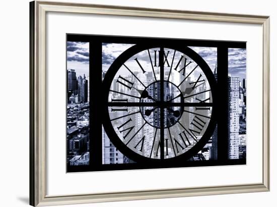 Giant Clock Window - View of Manhattan - New York City III-Philippe Hugonnard-Framed Photographic Print