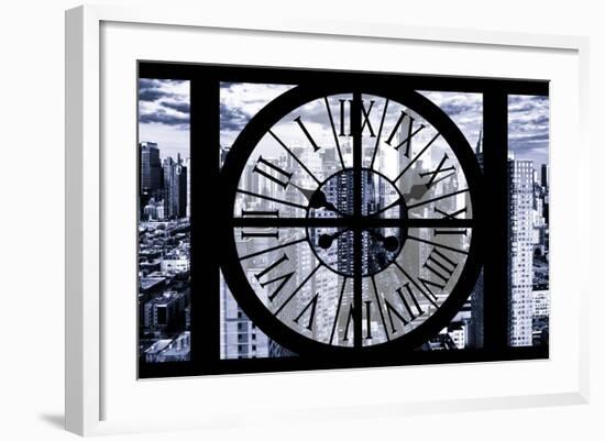 Giant Clock Window - View of Manhattan - New York City III-Philippe Hugonnard-Framed Photographic Print