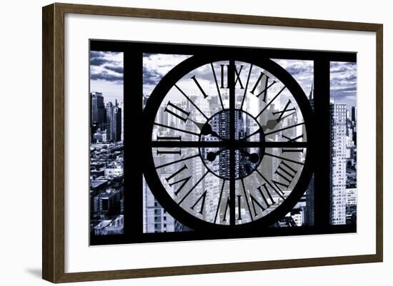 Giant Clock Window - View of Manhattan - New York City III-Philippe Hugonnard-Framed Photographic Print