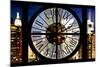 Giant Clock Window - View of Manhattan with the Empire State Building III-Philippe Hugonnard-Mounted Photographic Print
