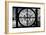 Giant Clock Window - View of Notre Dame Cathedral with White Trees - Paris-Philippe Hugonnard-Framed Photographic Print