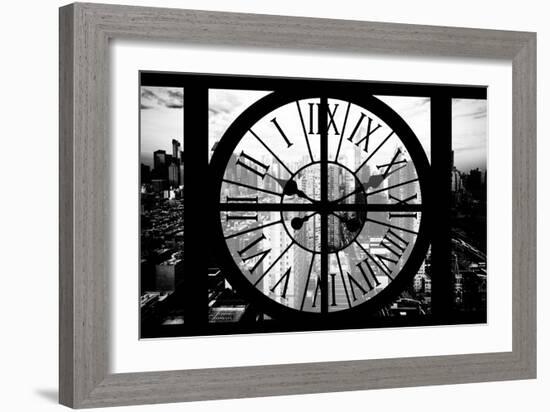Giant Clock Window - View of Philadelphia at Sunset-Philippe Hugonnard-Framed Photographic Print