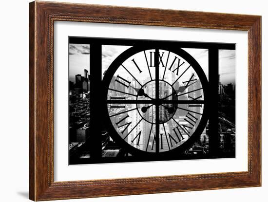 Giant Clock Window - View of Philadelphia at Sunset-Philippe Hugonnard-Framed Photographic Print