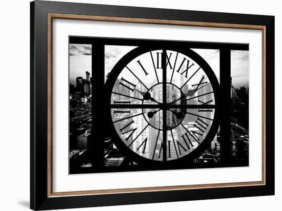 Giant Clock Window - View of Philadelphia at Sunset-Philippe Hugonnard-Framed Photographic Print