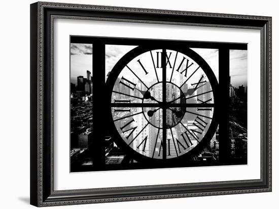 Giant Clock Window - View of Philadelphia at Sunset-Philippe Hugonnard-Framed Photographic Print