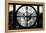 Giant Clock Window - View of Philadelphia at Sunset-Philippe Hugonnard-Framed Premier Image Canvas