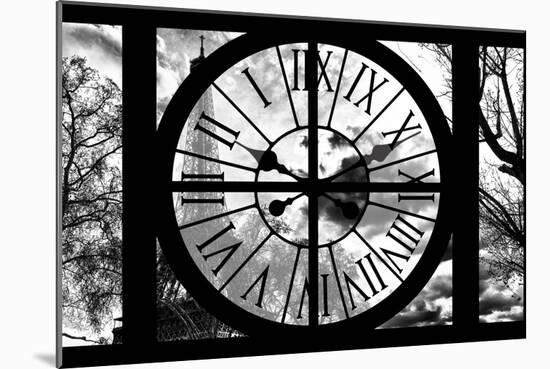 Giant Clock Window - View of the Eiffel Tower at Sunrise - Paris II-Philippe Hugonnard-Mounted Photographic Print