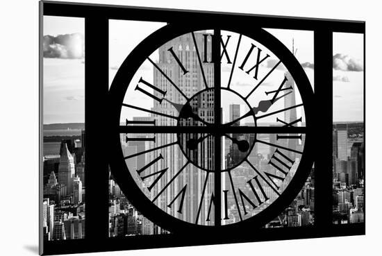 Giant Clock Window - View of the Empire State Building and One World Trade Center II-Philippe Hugonnard-Mounted Photographic Print