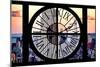 Giant Clock Window - View of the Empire State Building and One World Trade Center-Philippe Hugonnard-Mounted Photographic Print