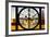 Giant Clock Window - View of the Golden Gate Bridge at Sunset - San Francisco-Philippe Hugonnard-Framed Photographic Print