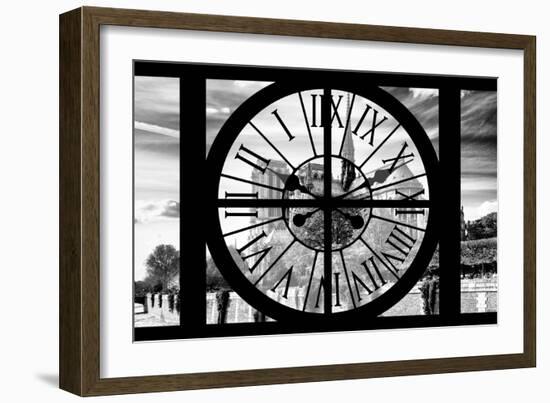 Giant Clock Window - View of the Notre Dame Cathedral - Paris III-Philippe Hugonnard-Framed Photographic Print