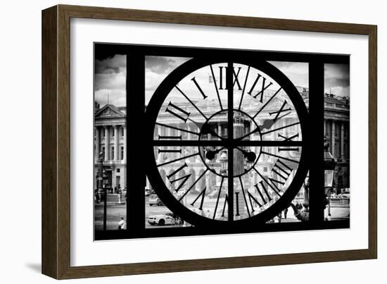 Giant Clock Window - View of the Place de la Concorde in Paris-Philippe Hugonnard-Framed Photographic Print