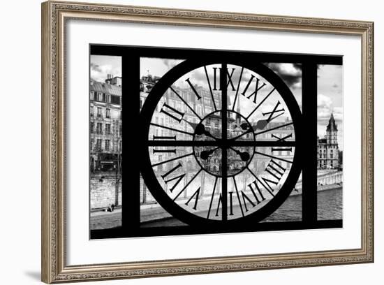 Giant Clock Window - View of the Quai de Seine in Paris II-Philippe Hugonnard-Framed Photographic Print