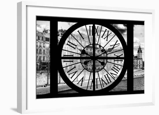 Giant Clock Window - View of the Quai de Seine in Paris II-Philippe Hugonnard-Framed Photographic Print