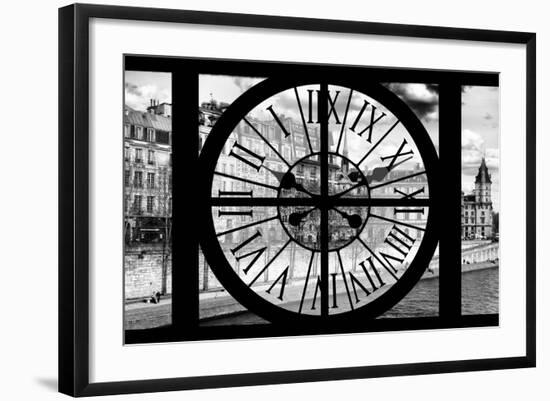 Giant Clock Window - View of the Quai de Seine in Paris II-Philippe Hugonnard-Framed Photographic Print