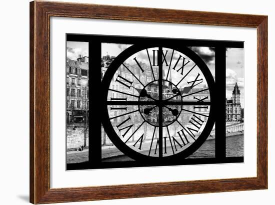 Giant Clock Window - View of the Quai de Seine in Paris II-Philippe Hugonnard-Framed Photographic Print