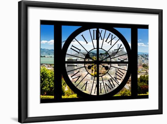 Giant Clock Window - View of the San Francisco City-Philippe Hugonnard-Framed Photographic Print