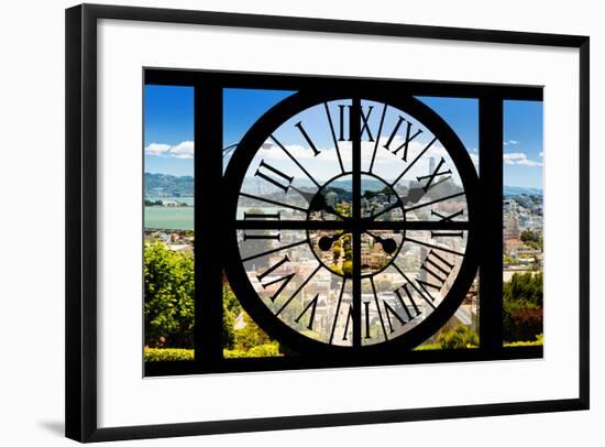 Giant Clock Window - View of the San Francisco City-Philippe Hugonnard-Framed Photographic Print