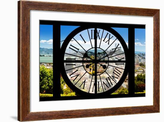 Giant Clock Window - View of the San Francisco City-Philippe Hugonnard-Framed Photographic Print