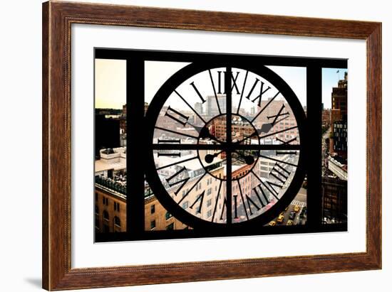 Giant Clock Window - View on Chelsea Market - Meatpacking District-Philippe Hugonnard-Framed Photographic Print