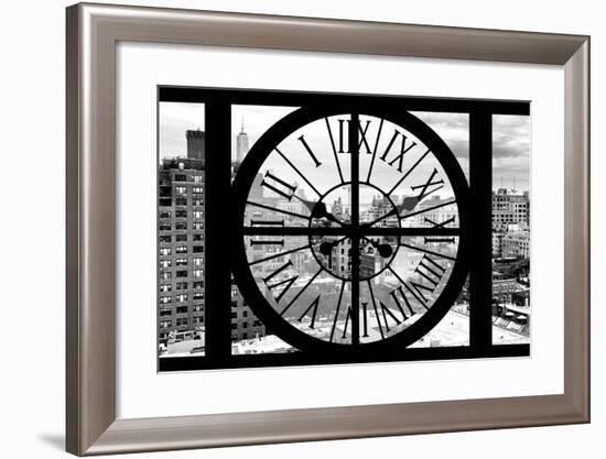 Giant Clock Window - View on Lower Manhattan - New York City III-Philippe Hugonnard-Framed Photographic Print