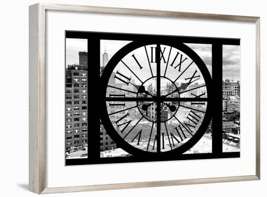 Giant Clock Window - View on Lower Manhattan - New York City III-Philippe Hugonnard-Framed Photographic Print