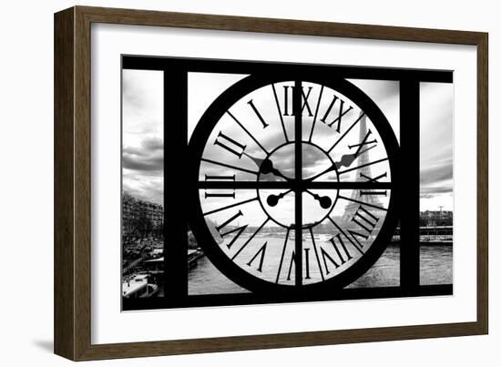 Giant Clock Window - View on Paris with the Eiffel Tower II-Philippe Hugonnard-Framed Photographic Print