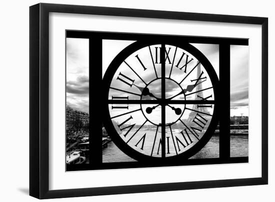 Giant Clock Window - View on Paris with the Eiffel Tower II-Philippe Hugonnard-Framed Photographic Print