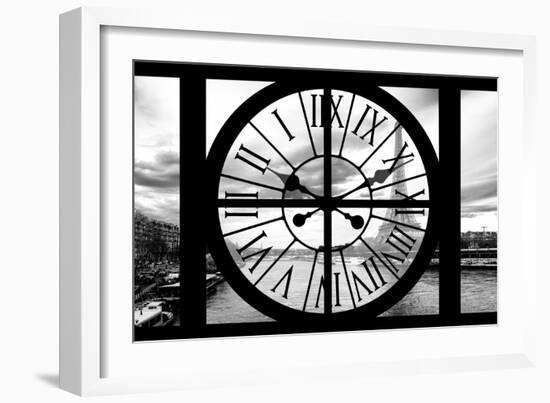 Giant Clock Window - View on Paris with the Eiffel Tower II-Philippe Hugonnard-Framed Photographic Print