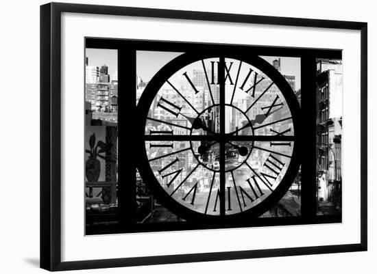 Giant Clock Window - View on the 10th Avenue - Manhattan in Winter III-Philippe Hugonnard-Framed Photographic Print