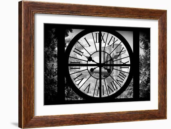 Giant Clock Window - View on the Brooklyn Bridge - Manhattan II-Philippe Hugonnard-Framed Photographic Print