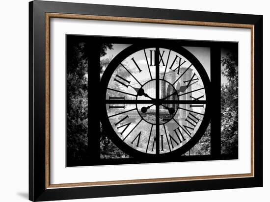 Giant Clock Window - View on the Brooklyn Bridge - Manhattan II-Philippe Hugonnard-Framed Photographic Print